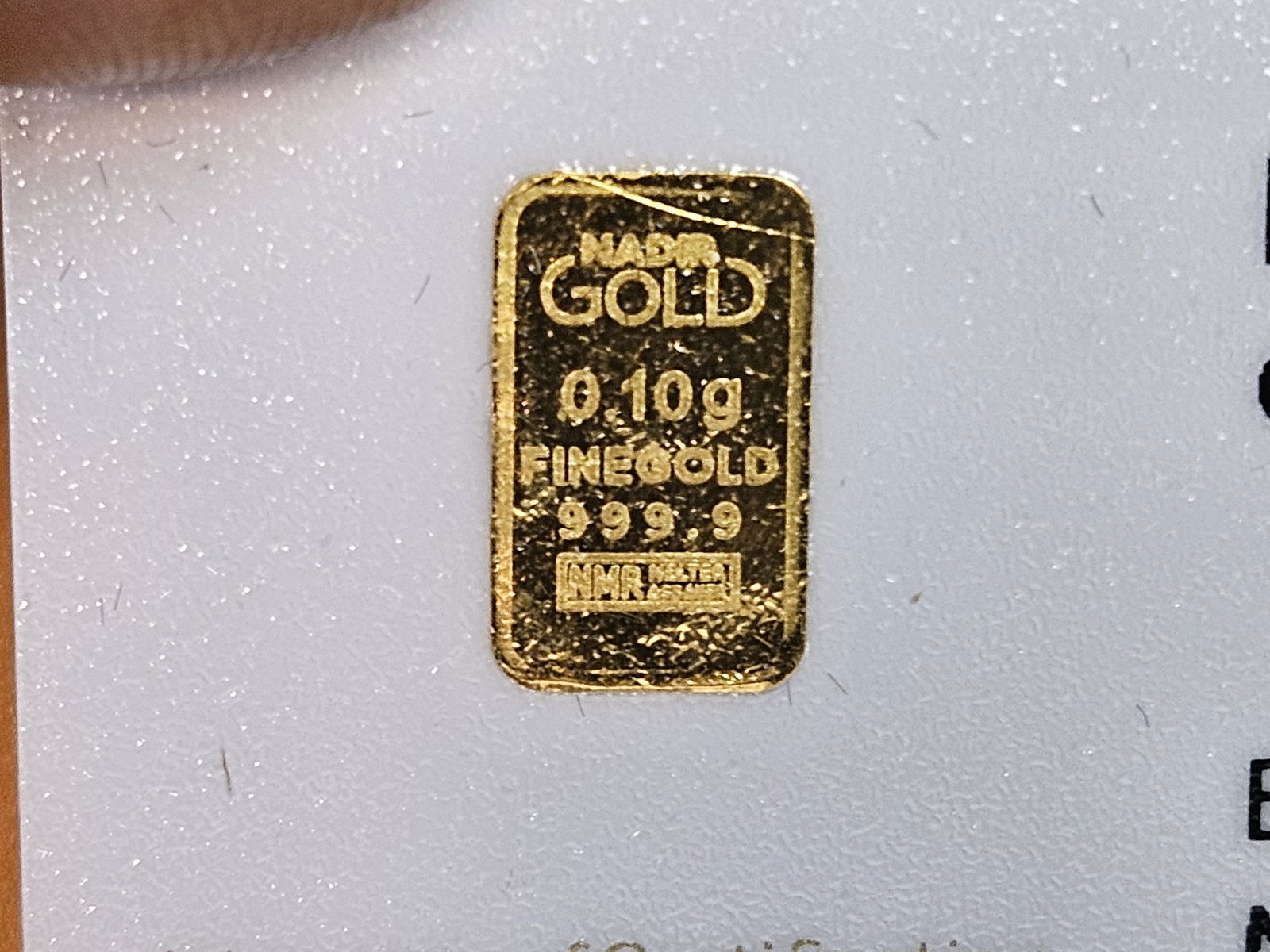 GOLD! NADIR Gold .1 Gram .999 fine gold bar (1 of 3)