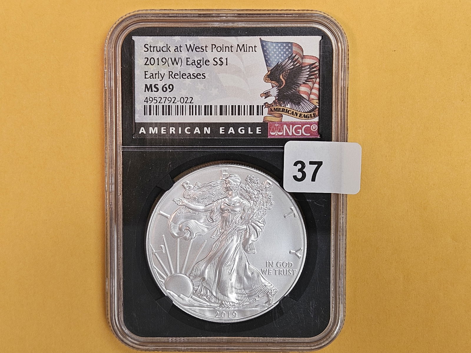 NGC 2019(W) American Silver Eagle in Mint State 69 (1 of 2)