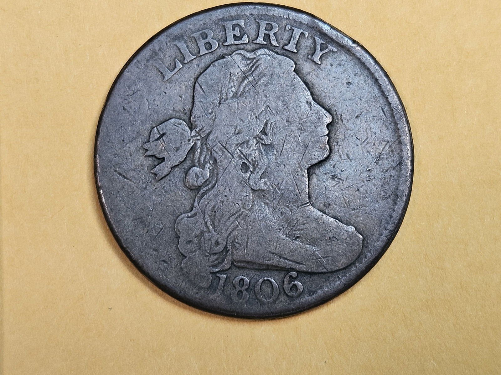 1806 Draped Bust Large Cent in Very Good (1 of 5)