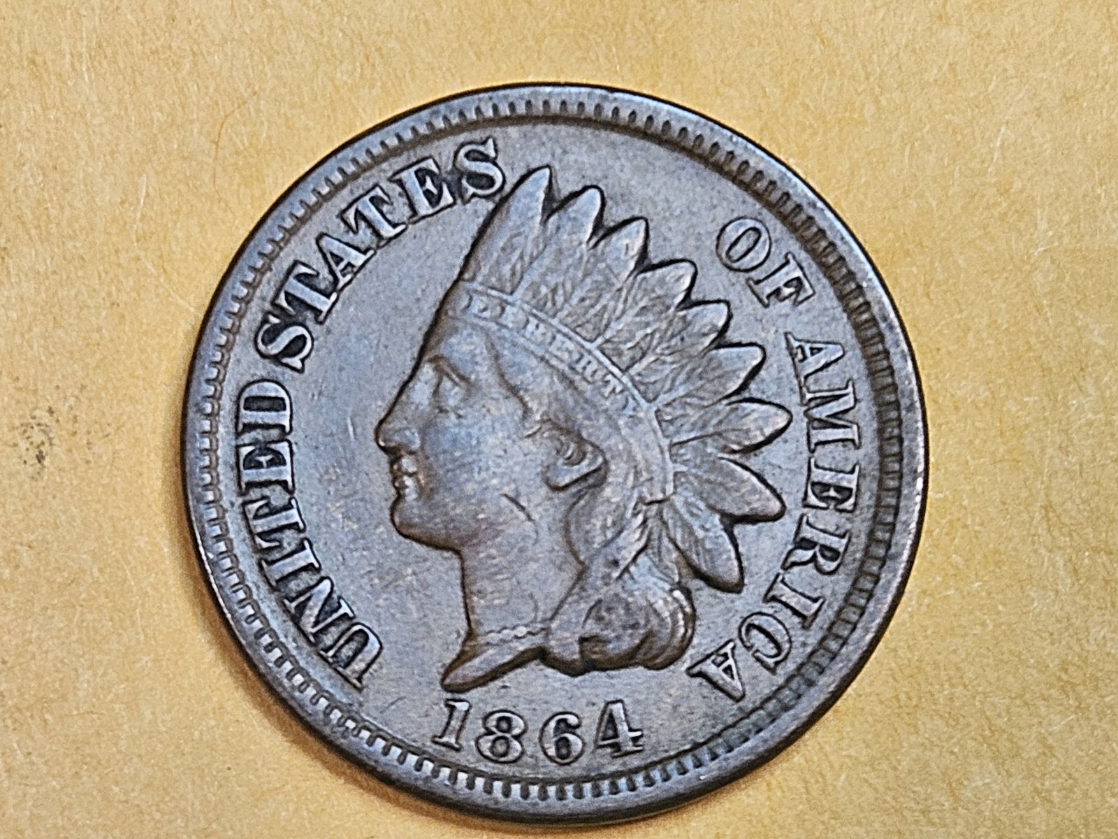 1864 Bronze Indian Cent (1 of 3)