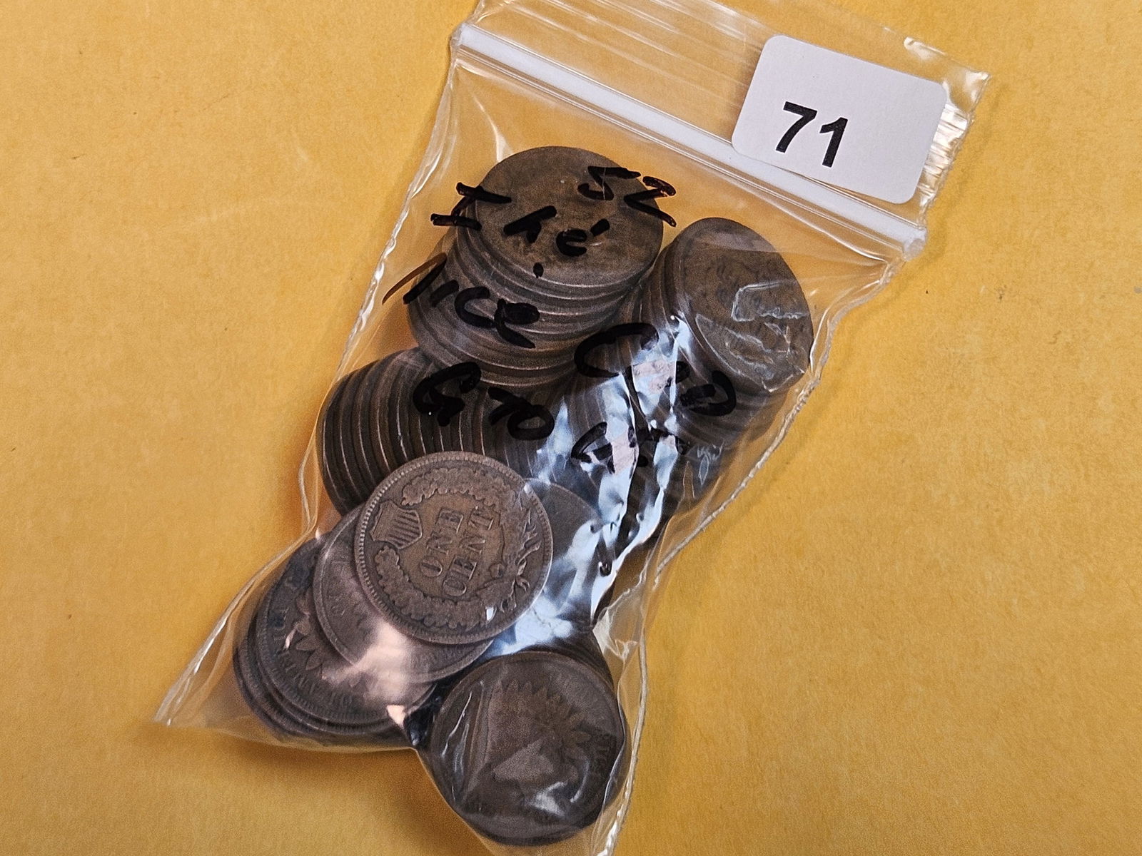 Fifty-two Indian cents (1 of 2)