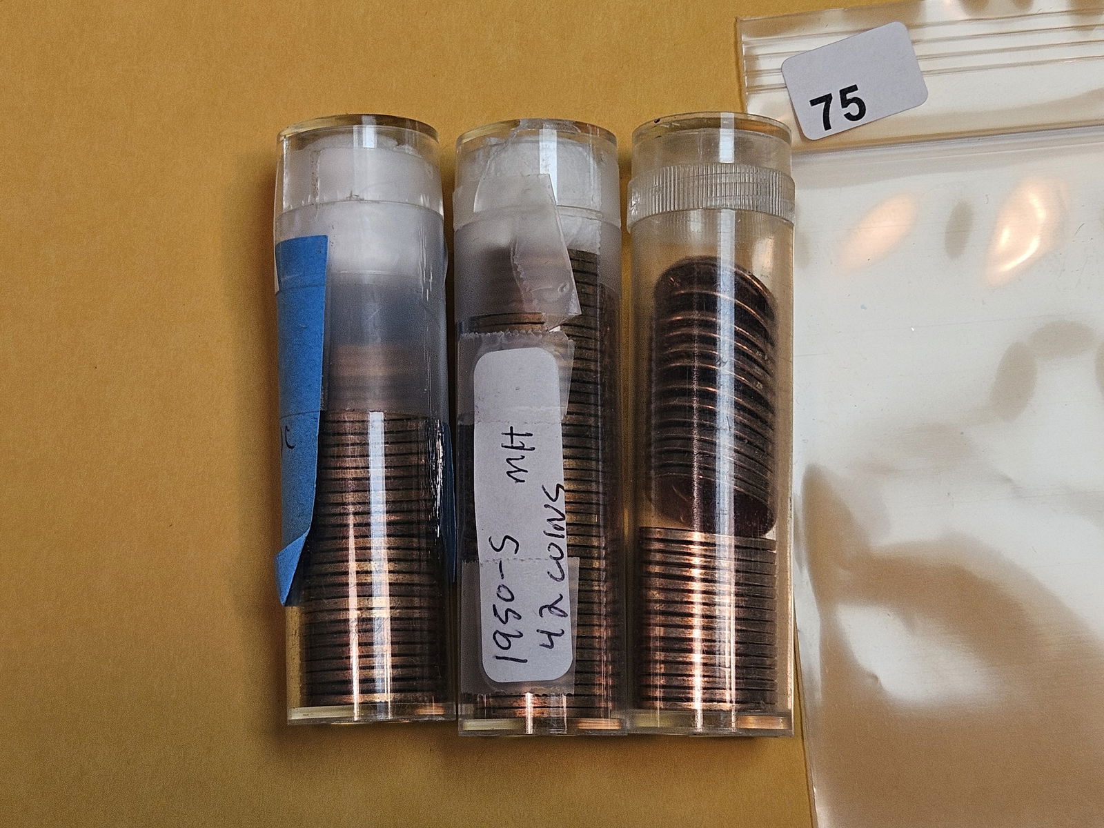 Three partial date Wheat cent rolls (1 of 8)