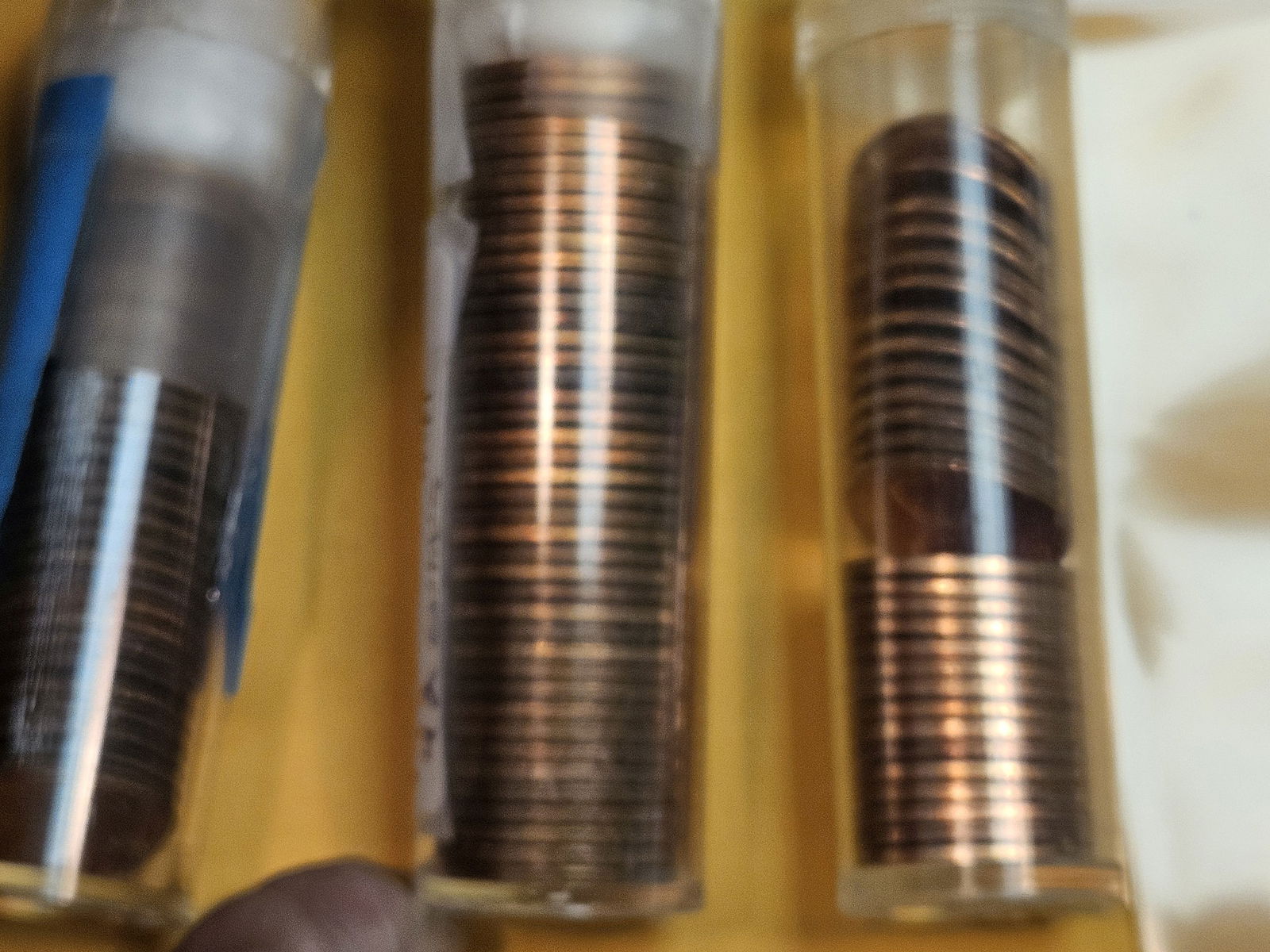 Three partial date Wheat cent rolls - 5