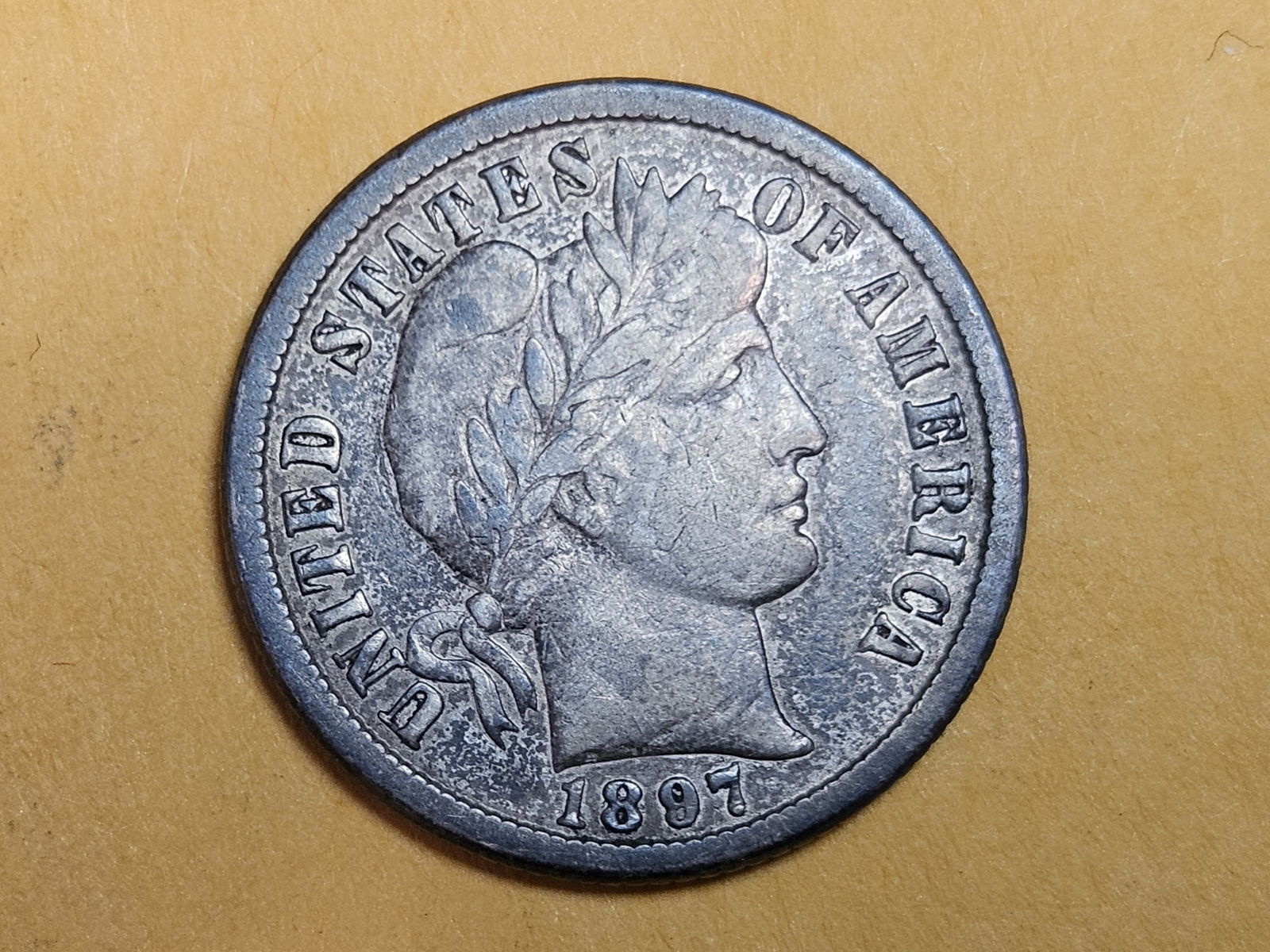 Key Date 1897-O Barber Dime in Fine plus (1 of 5)