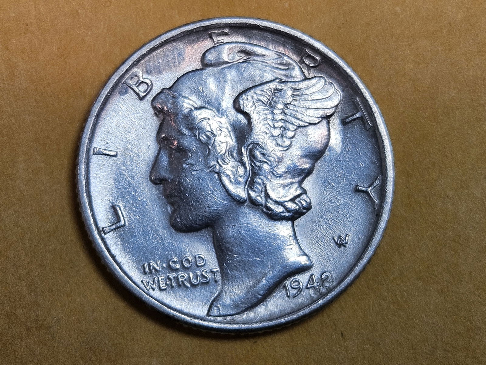 Brilliant Uncirculated 1942-S Mercury Dime (1 of 4)