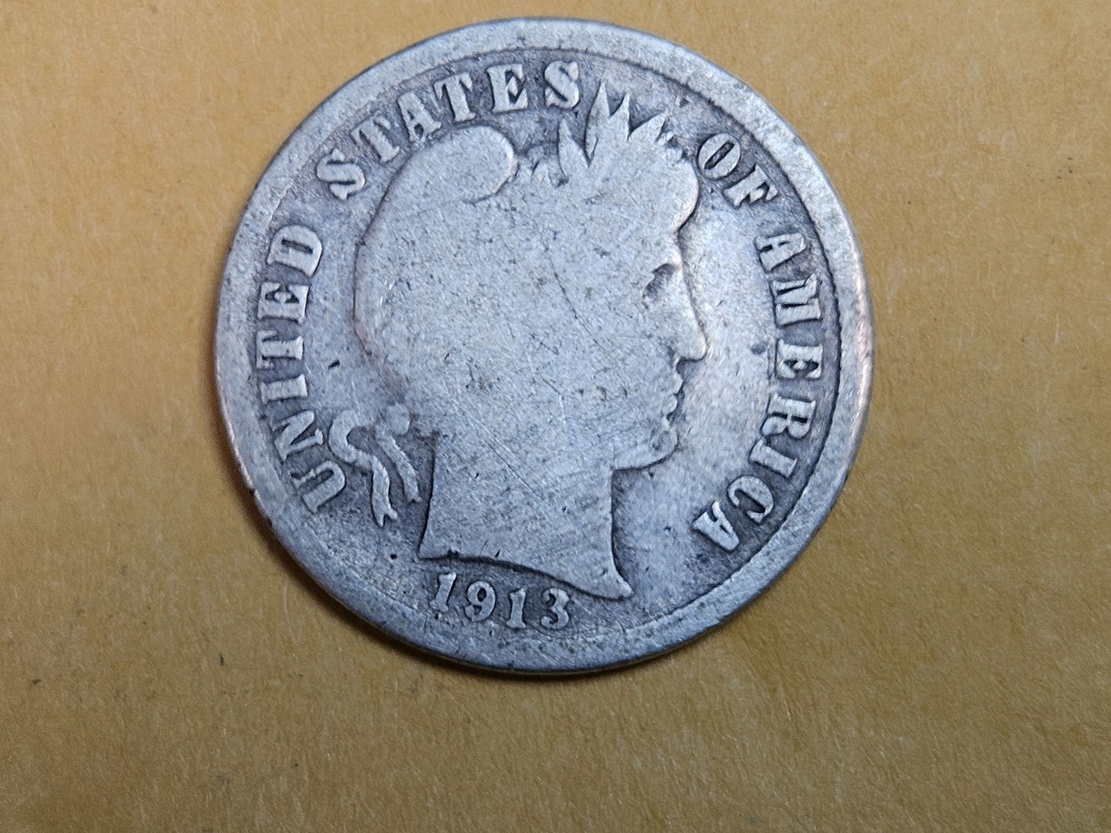 Semi-Key 1913-S Barber Dime in Good (1 of 3)