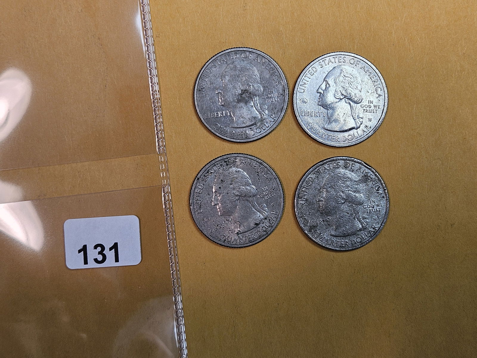 Four mixed West Point Washington Quarters: All circulated 