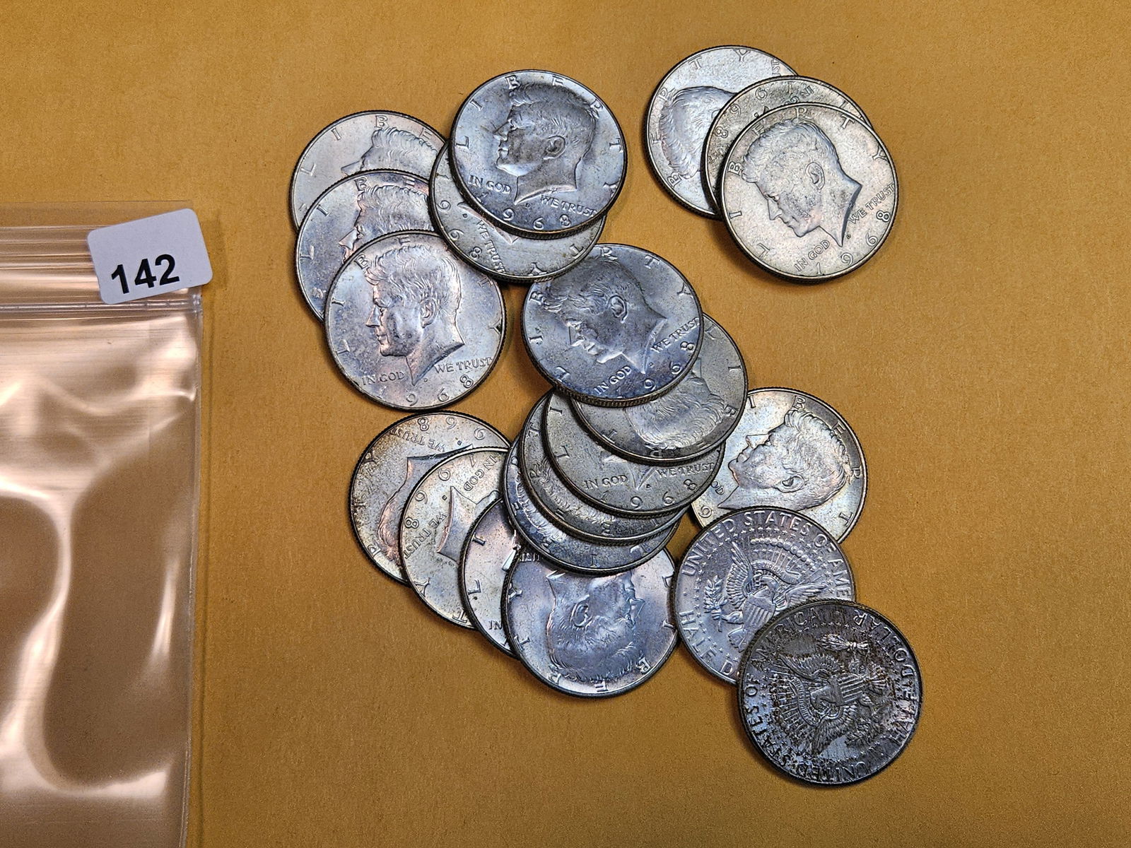 Twenty 1968 Silver Kennedy Half Dollars (1 of 1)