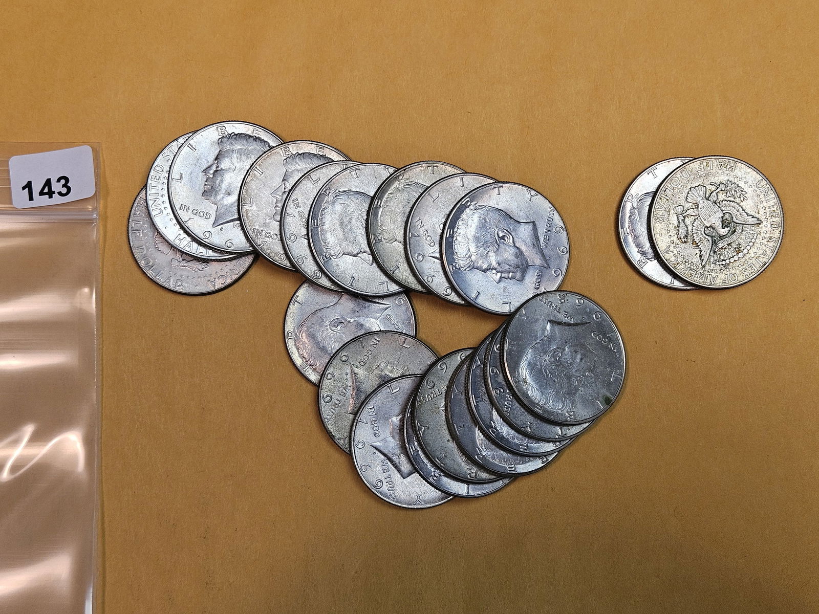 Twenty mixed silver Kennedy Half Dollars (1 of 1)