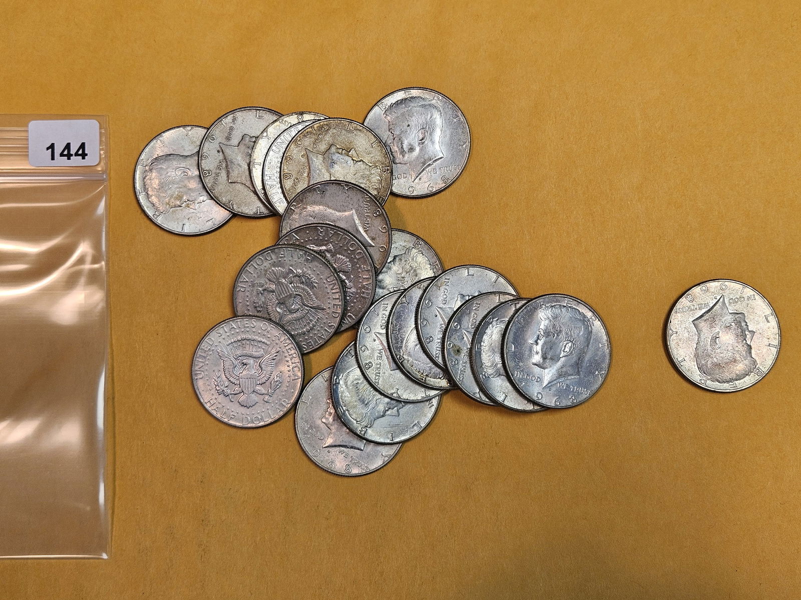 Twenty 1968 Silver Kennedy Half Dollars (1 of 1)