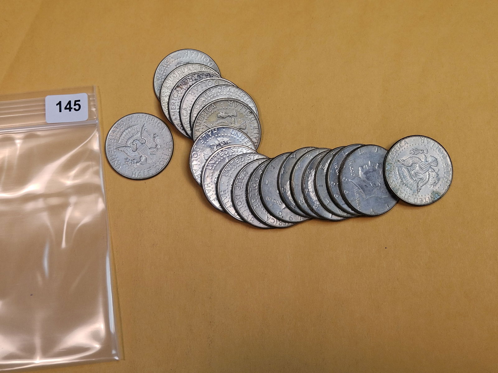 Twenty 1967 Silver Kennedy Half Dollars (1 of 1)