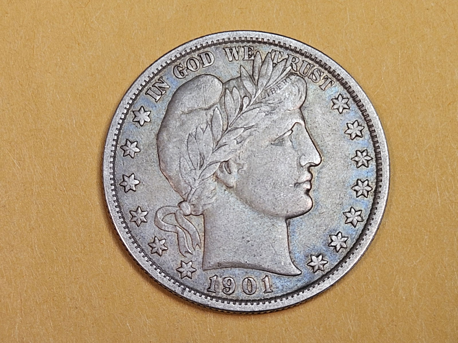 1901 Barber Half Dollar in Very Fine plus (1 of 5)