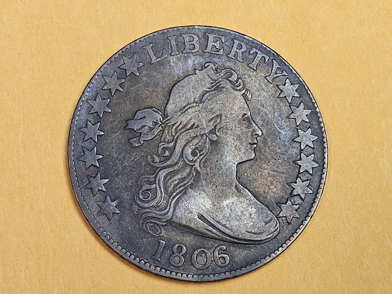 * SCARCE 1806 Draped Bust Half Dollar in Very Fine (1 of 8)