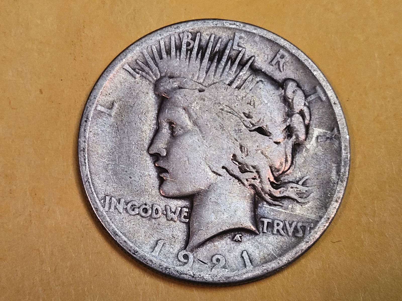 ** KEY DATE ** 1921 Peace silver Dollar in Fine (1 of 3)