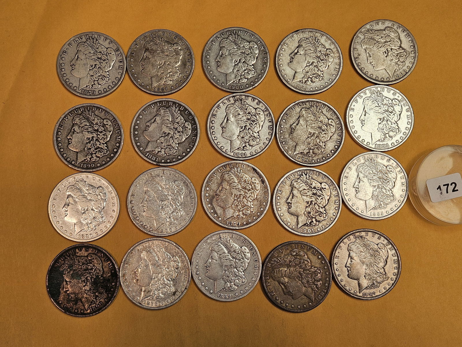 ** FULL ROLL ** Twenty Morgan Silver Dollars (1 of 6)