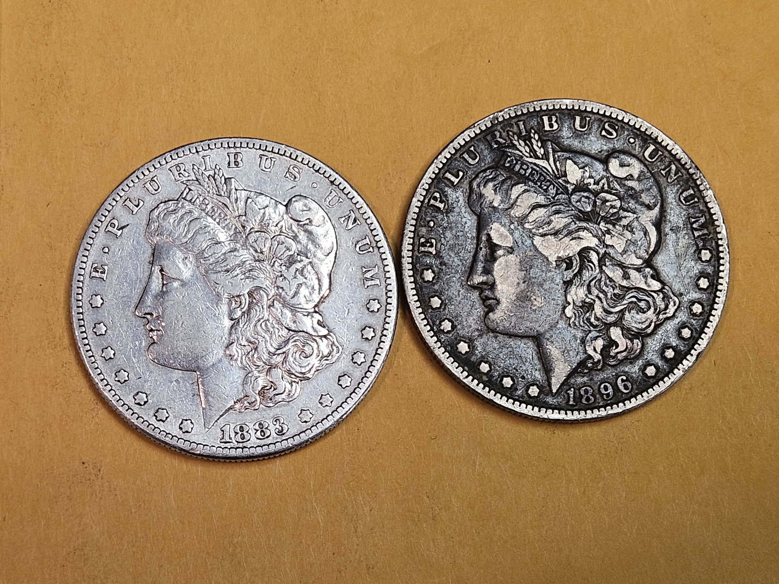 Two Better Date Morgan Silver Dollars (1 of 3)