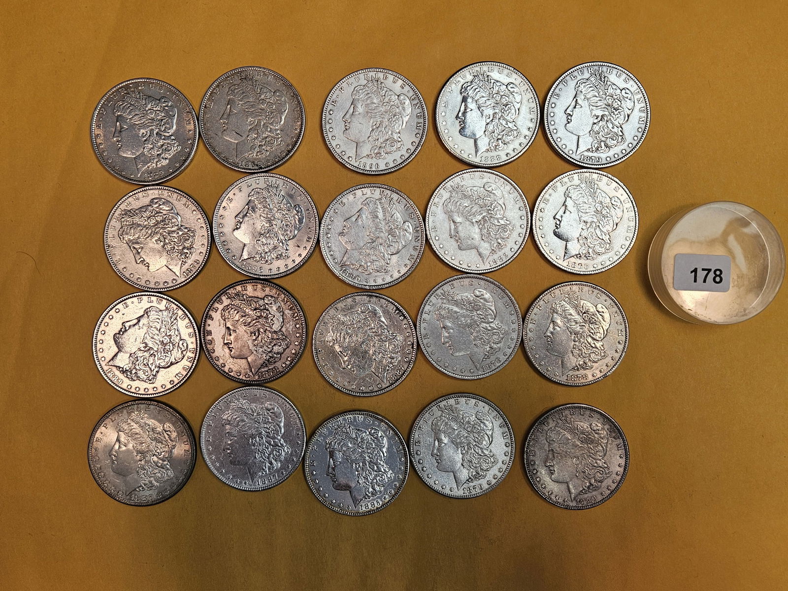 ** FULL ROLL ** Twenty Morgan Silver Dollars (1 of 9)