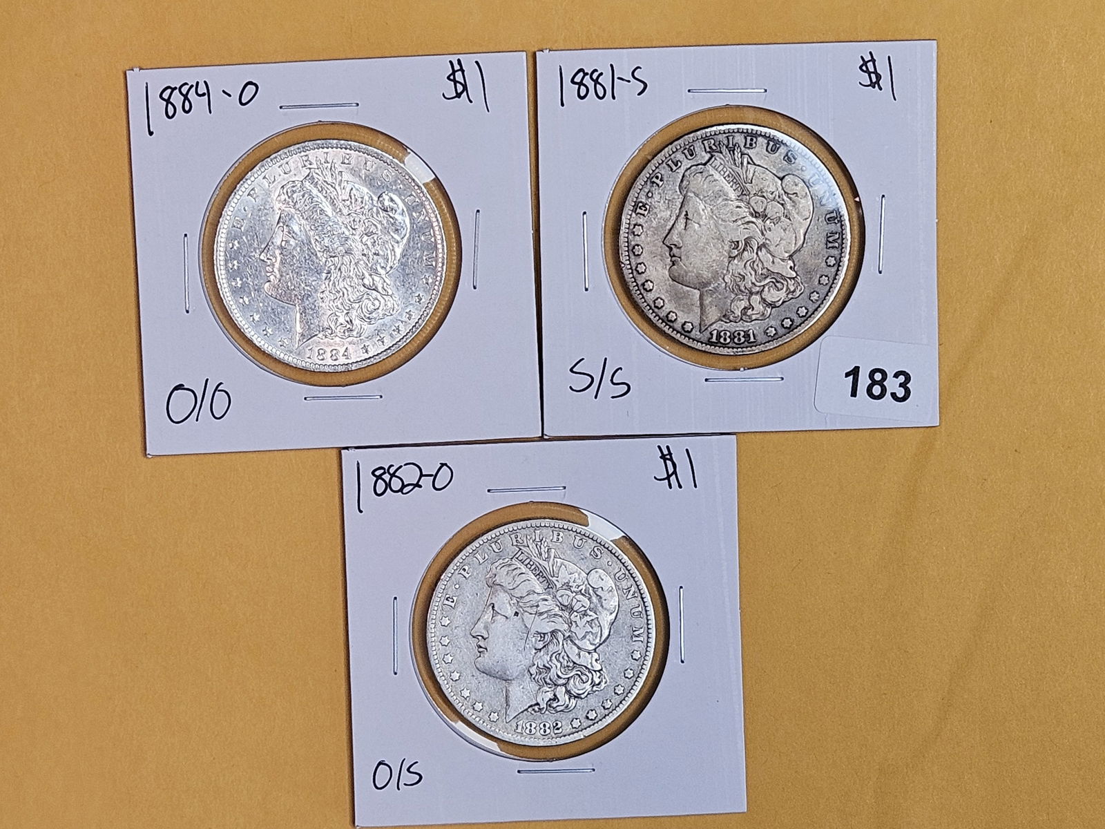 Varieties! Three Morgan silver Dollars (1 of 2)