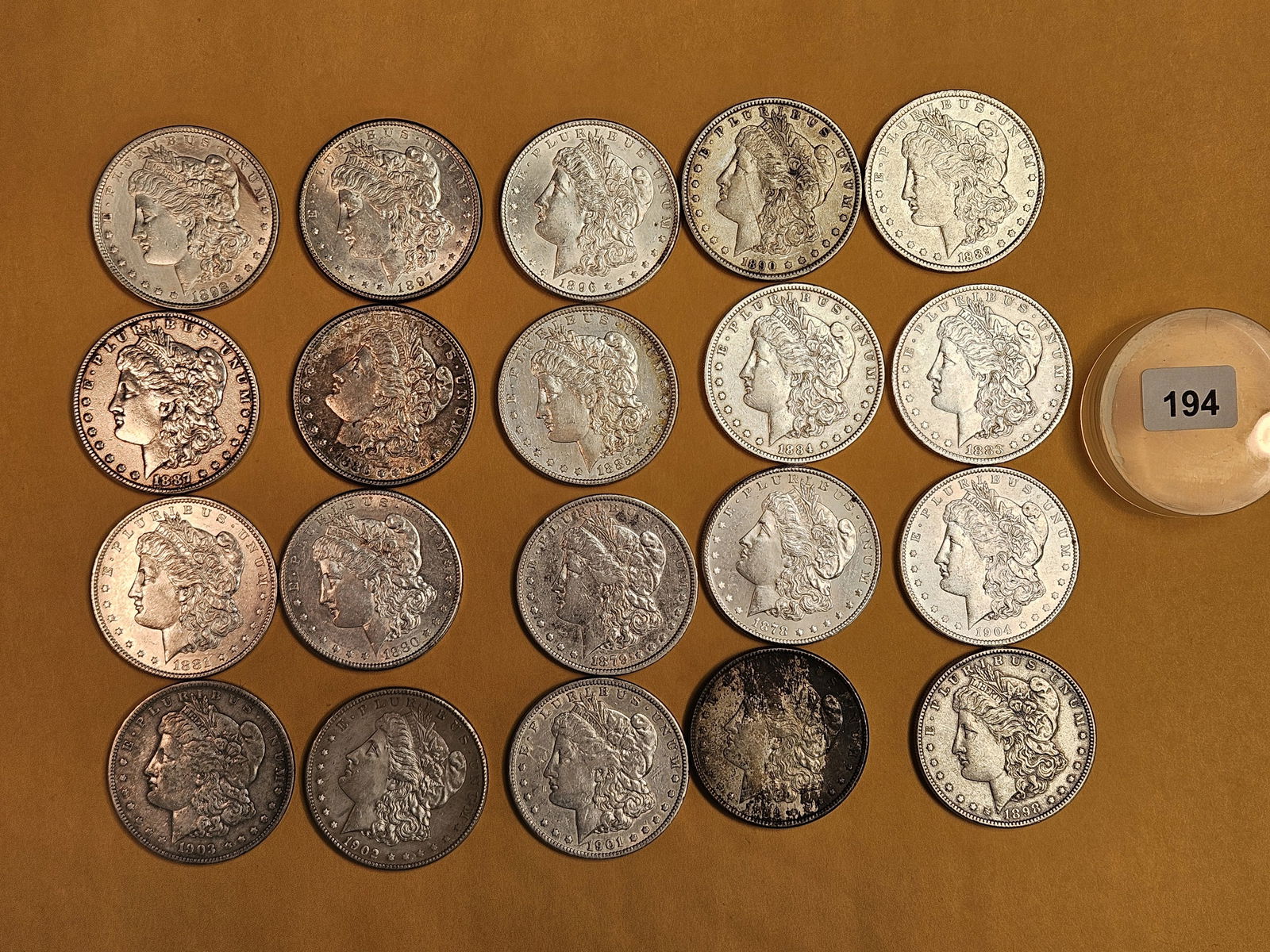 ** FULL ROLL ** Twenty Morgan Silver Dollars (1 of 8)