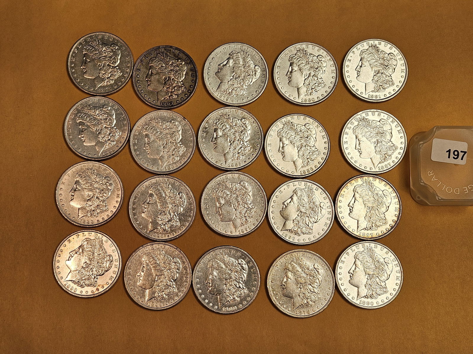 ** FULL ROLL ** Twenty Morgan Silver Dollars (1 of 9)