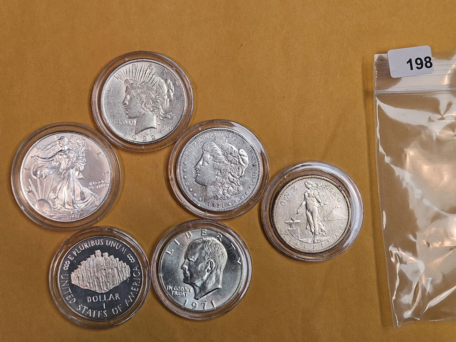 Six SILVER US-Minted coins (1 of 3)