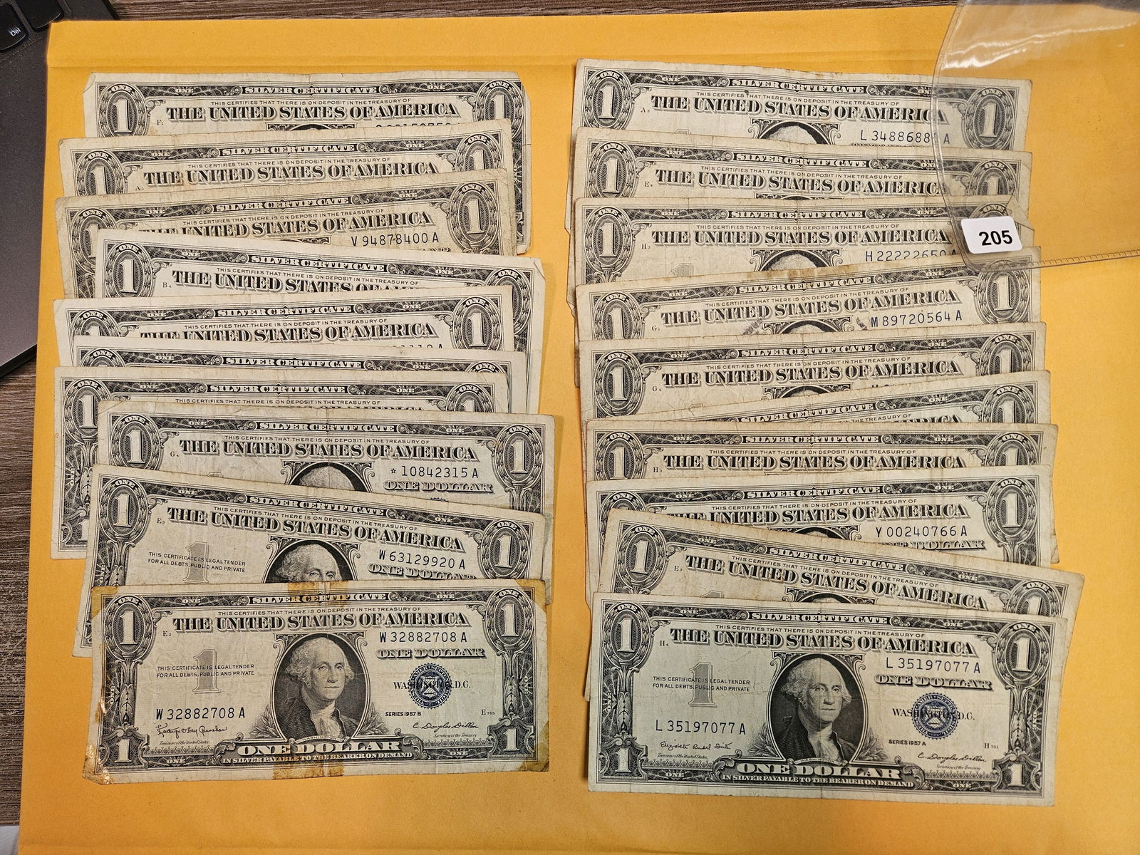 Twenty $1 Silver Certificates (1 of 1)