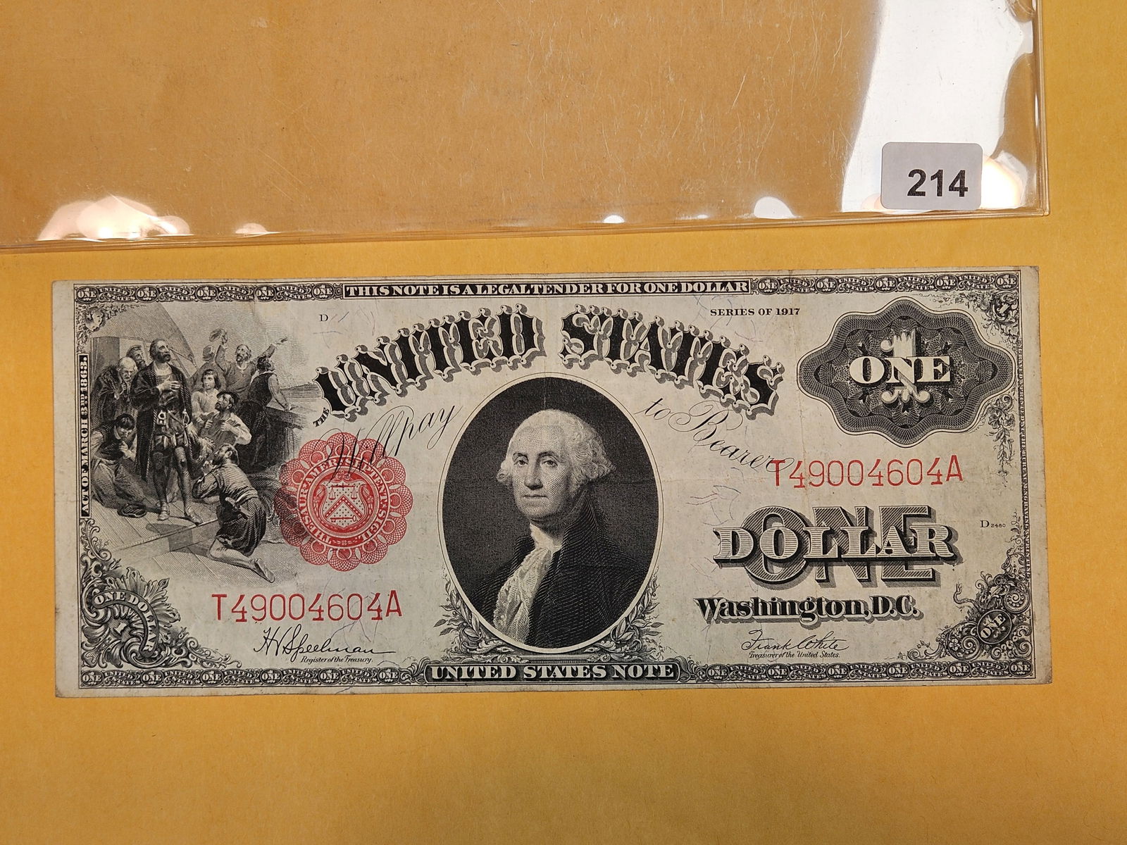 Series of 1917 Large Size One Dollar Legal Tender (1 of 2)