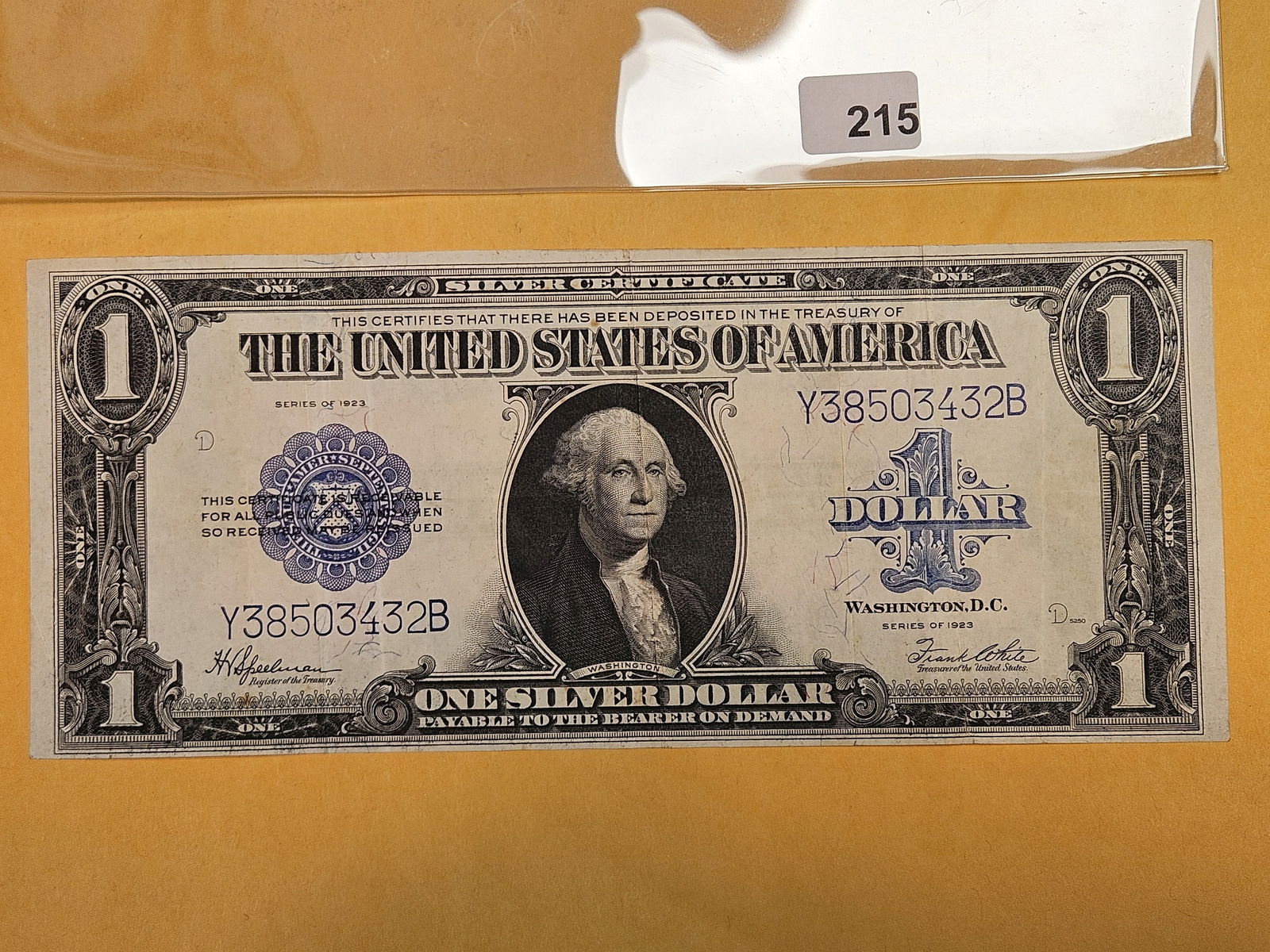 Series of 1923 One Dollar Large Size Silver Certificate (1 of 2)