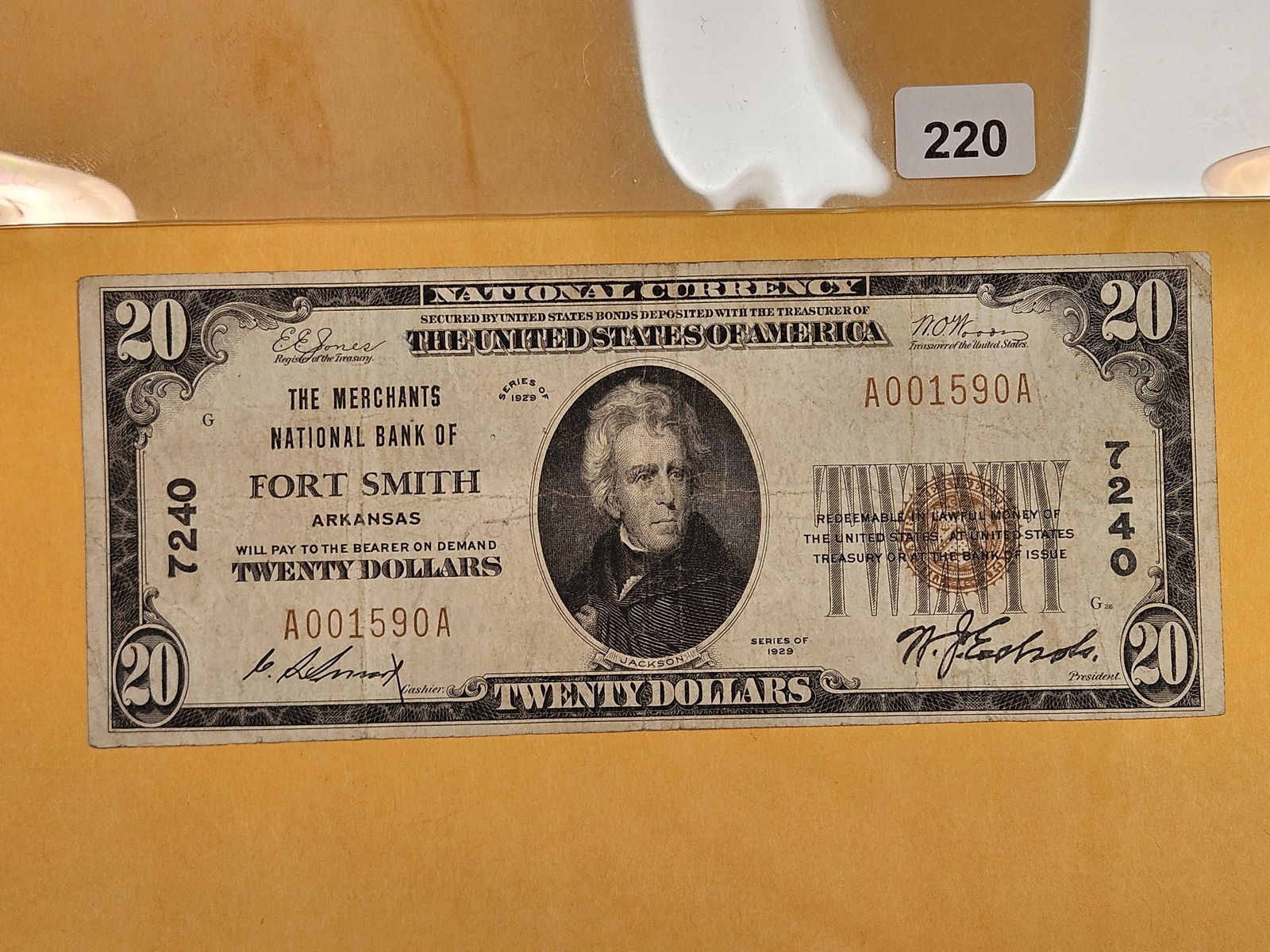 Series of 1929 Twenty Dollar National Currency in Fine (1 of 2)