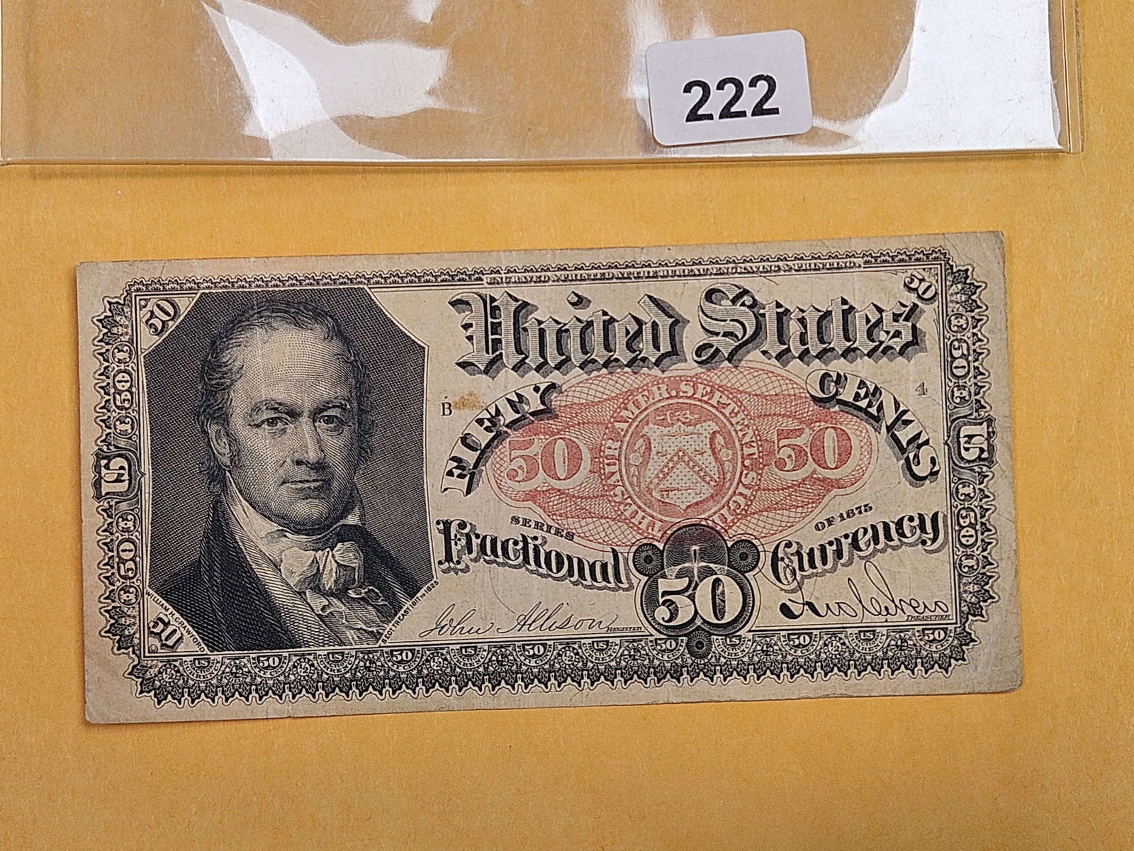 Series of 1875 US Fifty Cent Fractional Currency (1 of 2)