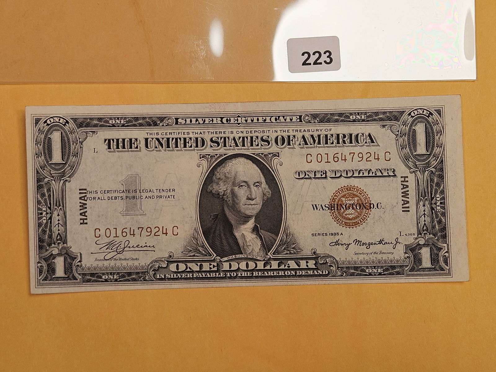 Crisp About Uncirculated Series of 1935-A One Dollar Silver Certificate (1 of 2)