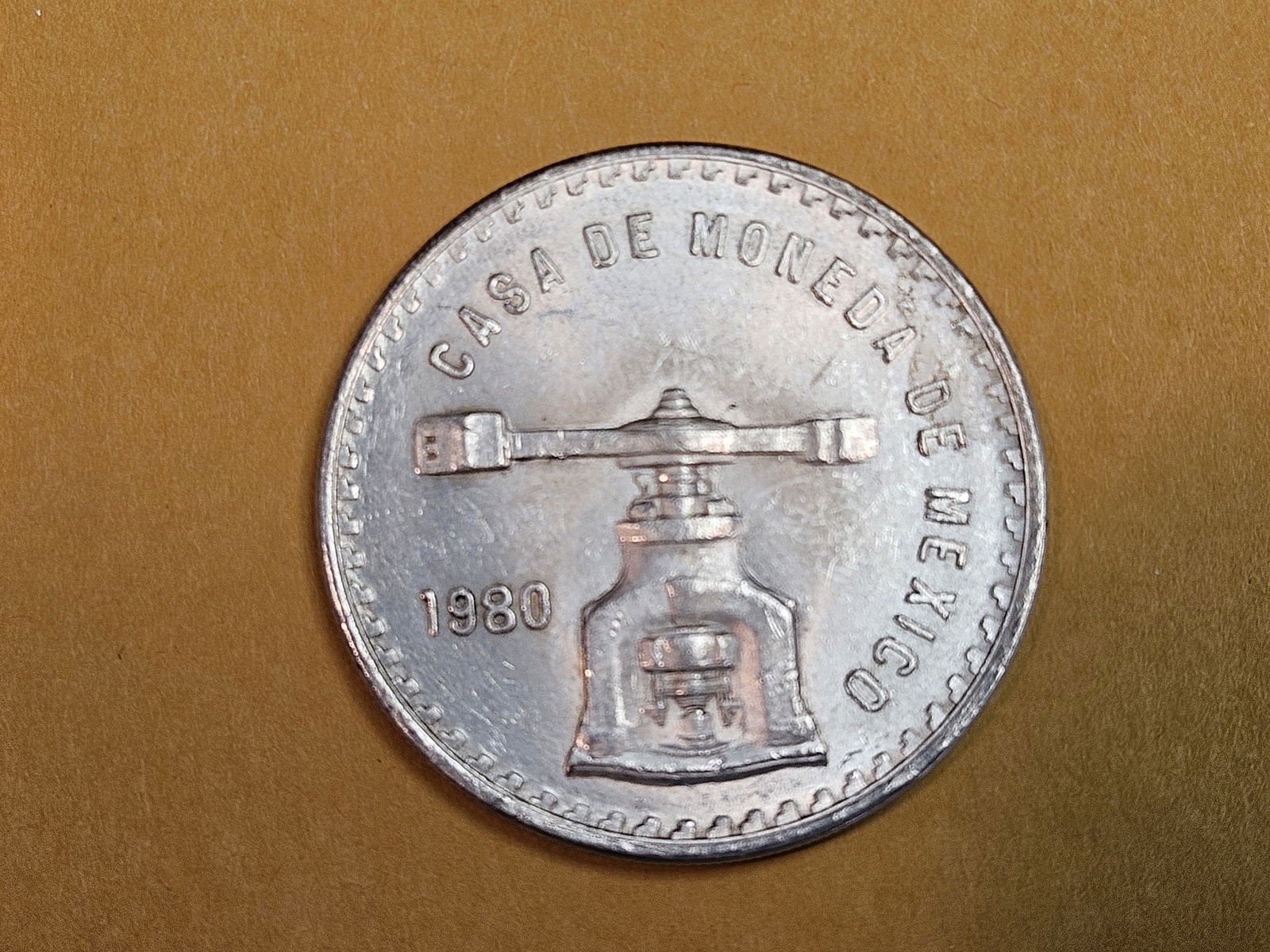 Brilliant Uncirculated 1980 Mexico silver Onza (1 of 3)