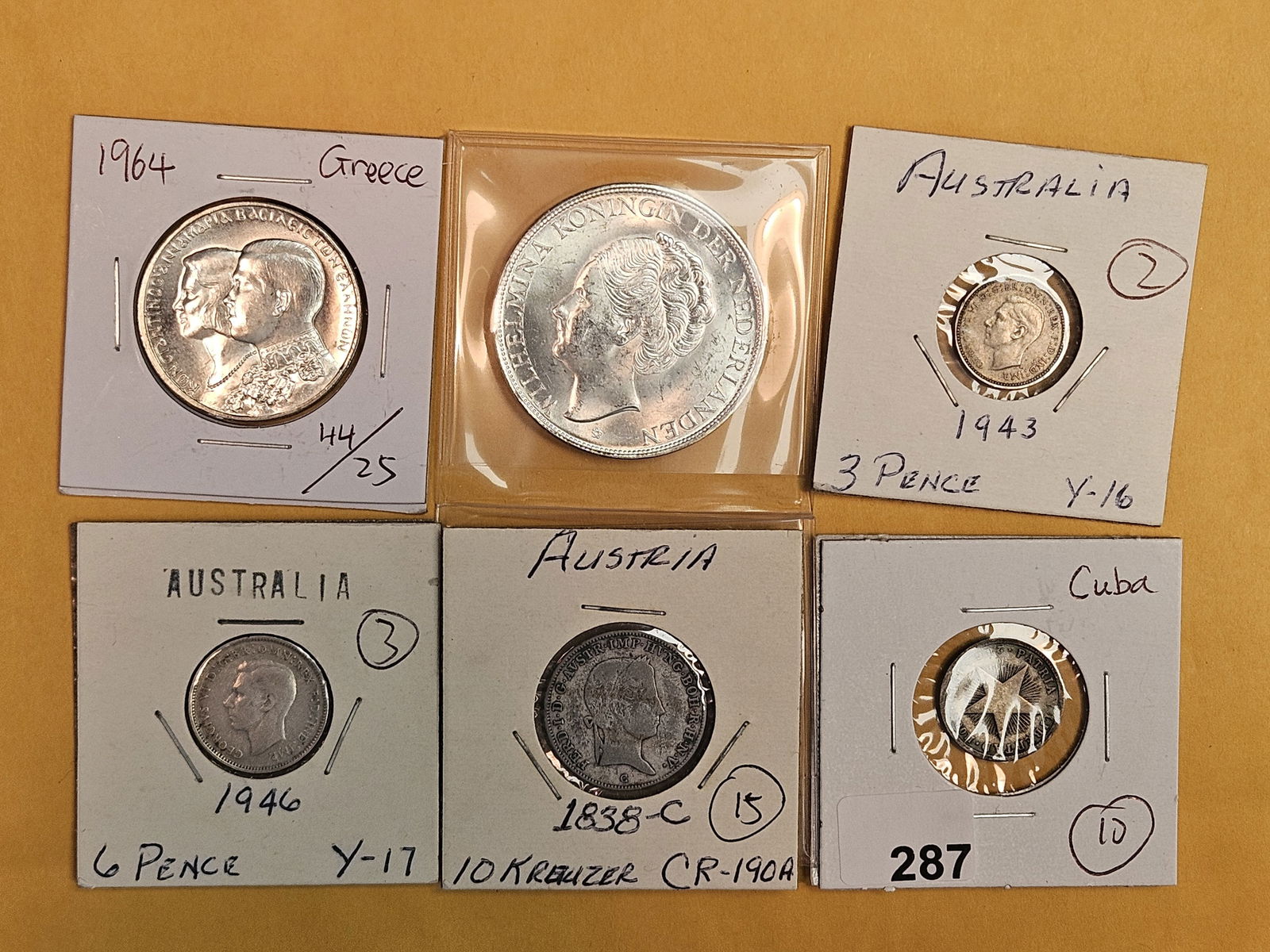 Six little better silver World coins (1 of 6)