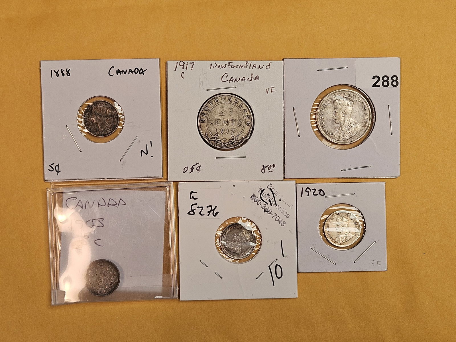 Six little better silver World coins (1 of 8)