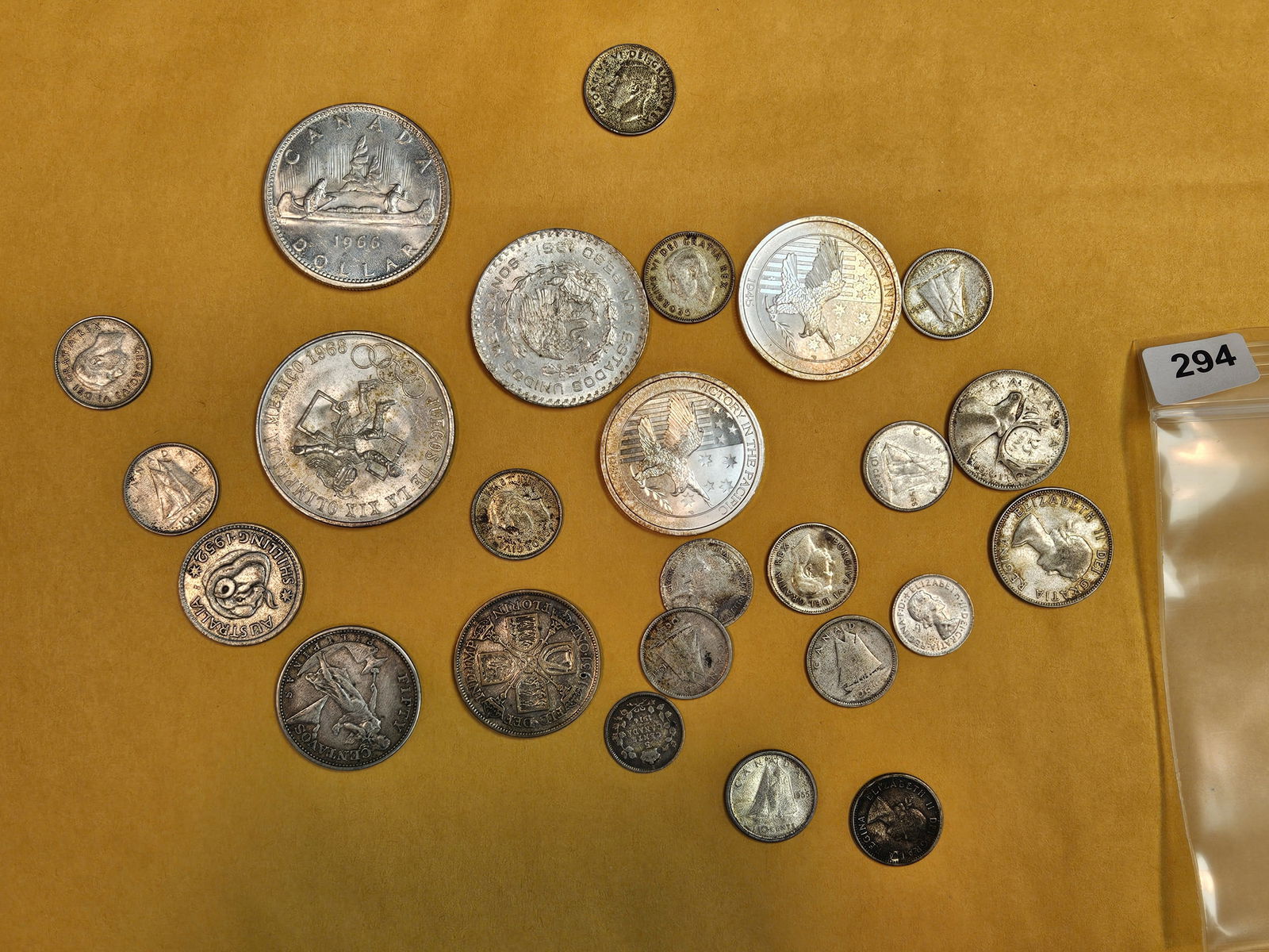 Bag of SILVER, Mixed, World Coins (1 of 2)