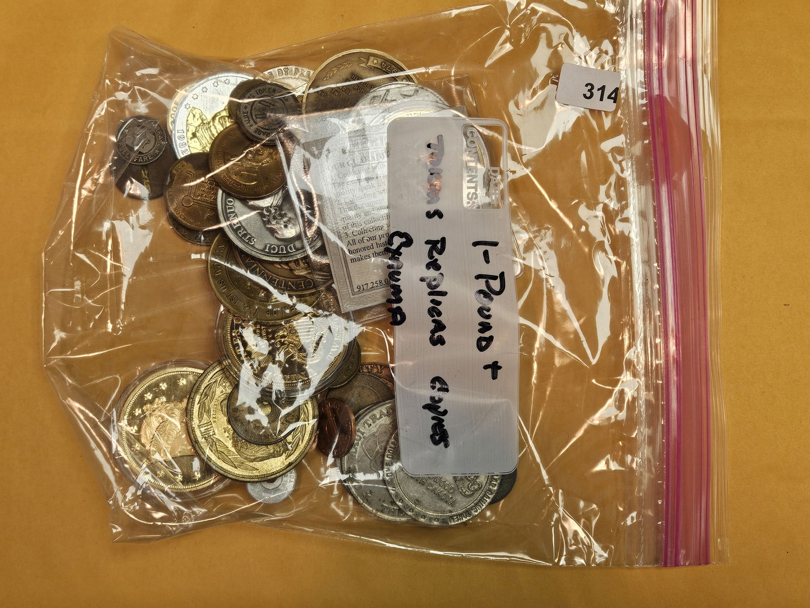 EXONUMIA!: One pound of mixed tokens and medals 