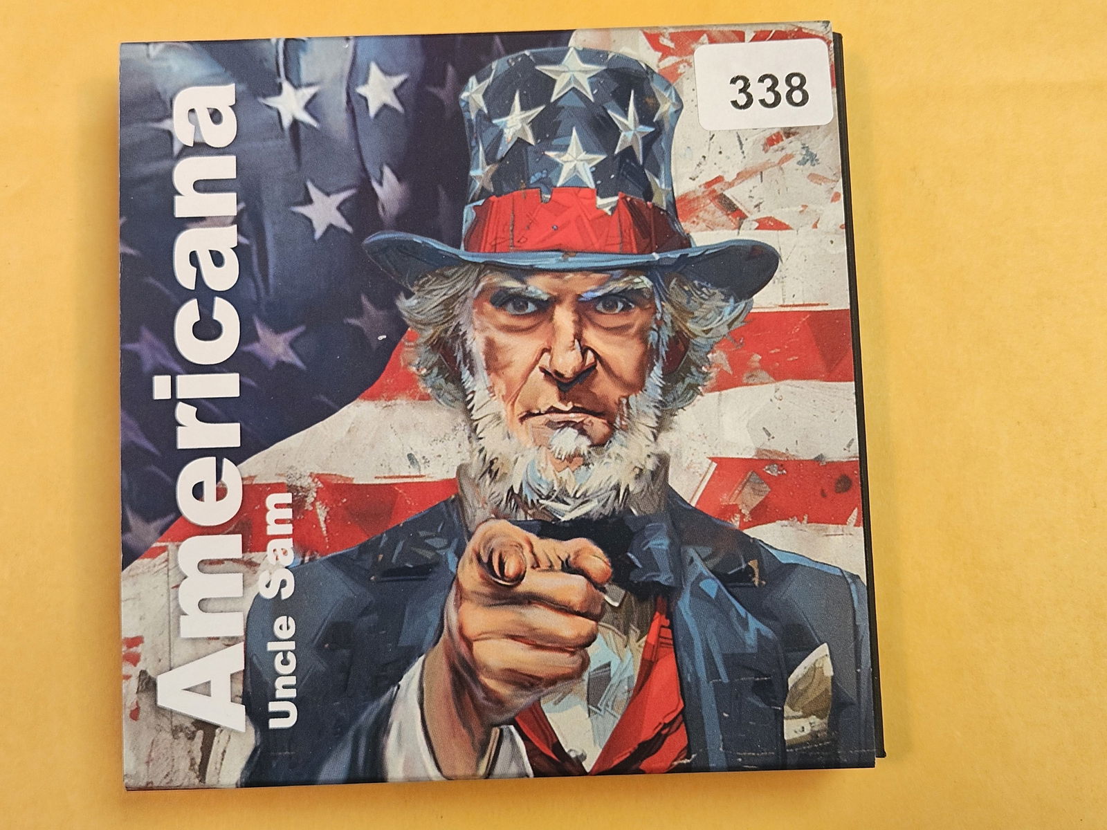 Two Troy ounce .999 fine silver art bar: Colorized. Americana. In packaging with COA 