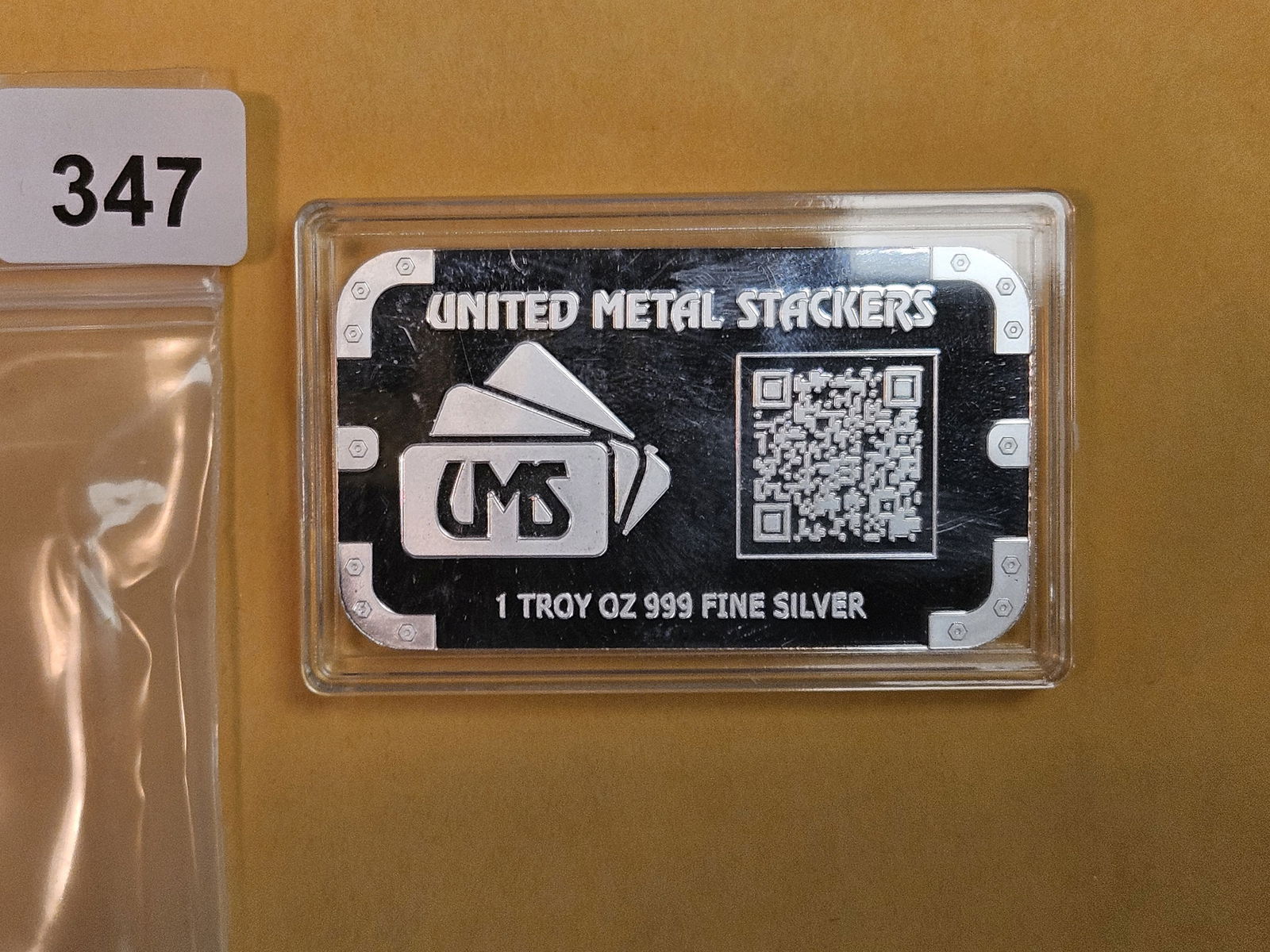 One troy ounce .999 fine silver bar (1 of 2)