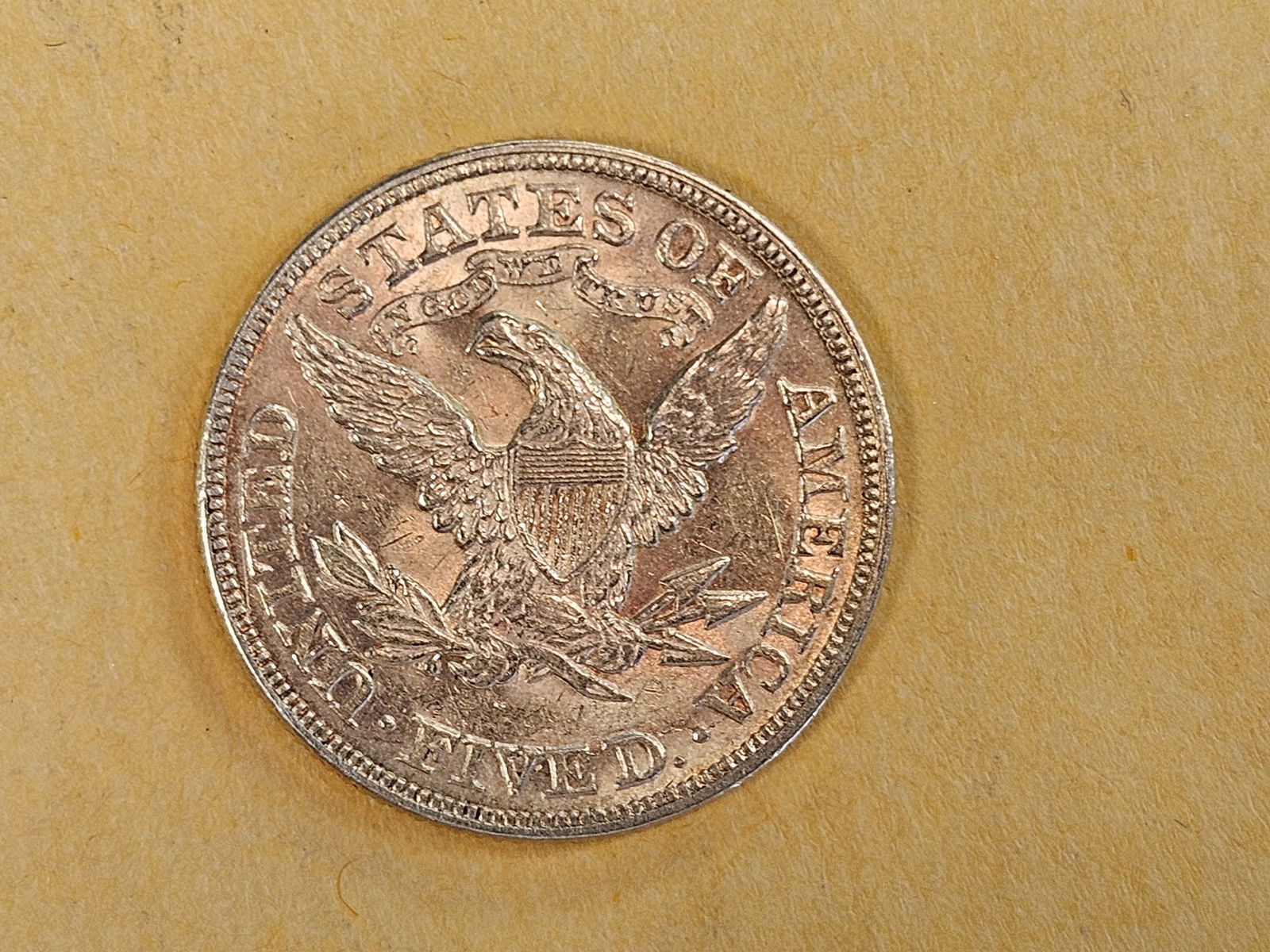 GOLD! Brilliant About Uncirculated plus 1880 Gold Liberty Head Five Dollars - 5