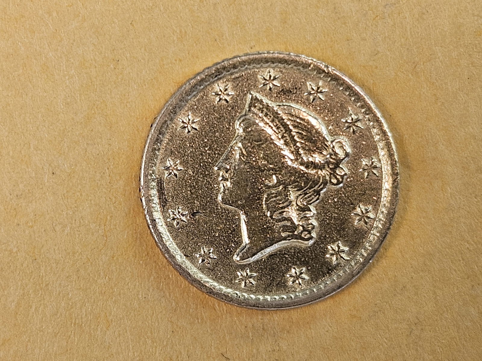 GOLD! 1853-O Gold Dollar in Extra Fine - details - 3