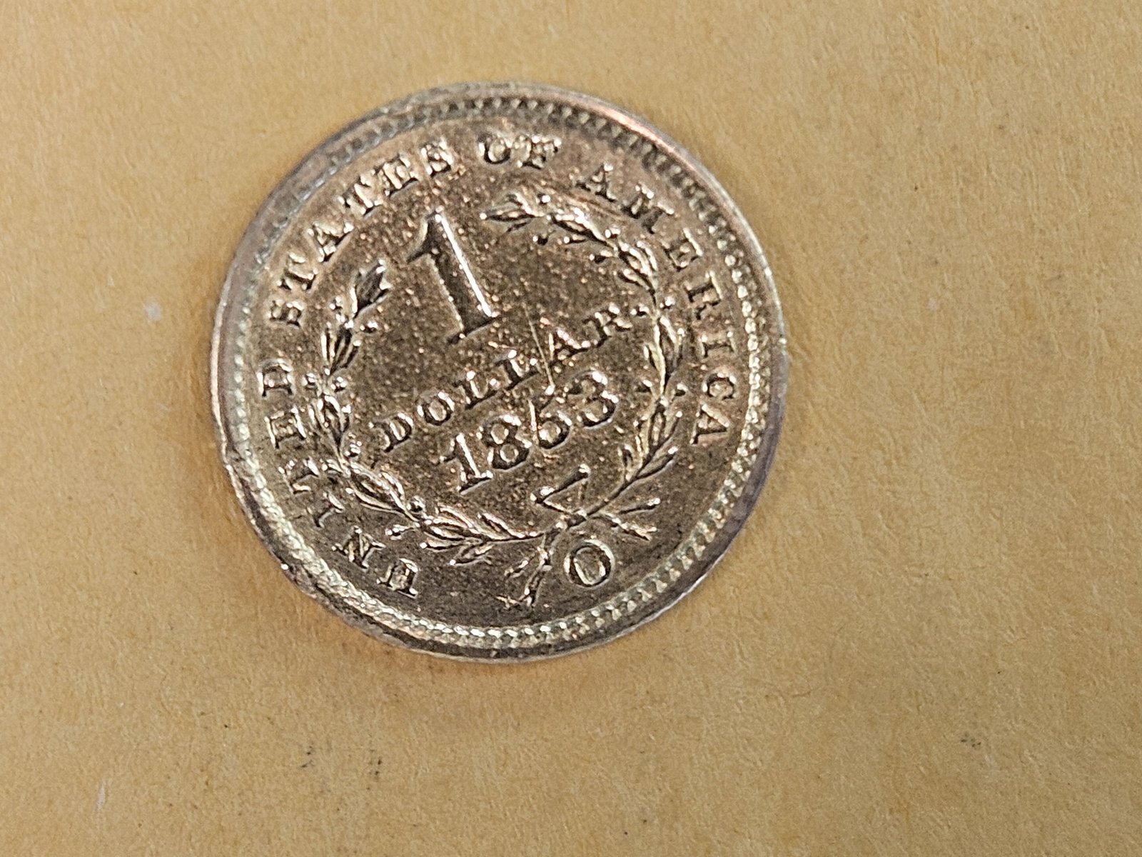 GOLD! 1853-O Gold Dollar in Extra Fine - details - 5