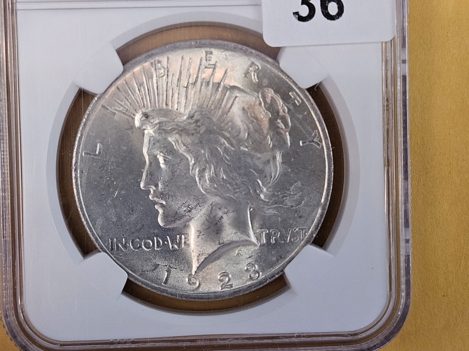 NGC 1923 Peace Dollar in Mint State 63 (1 of 4)