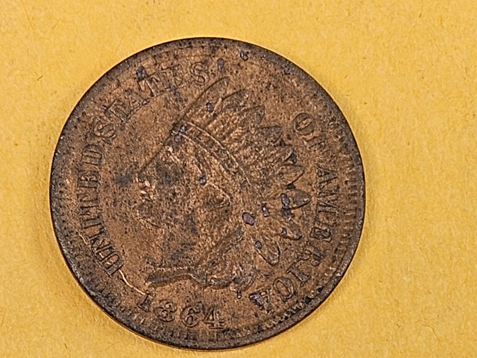 1864 Indian cent in About Uncirculated - details (1 of 7)