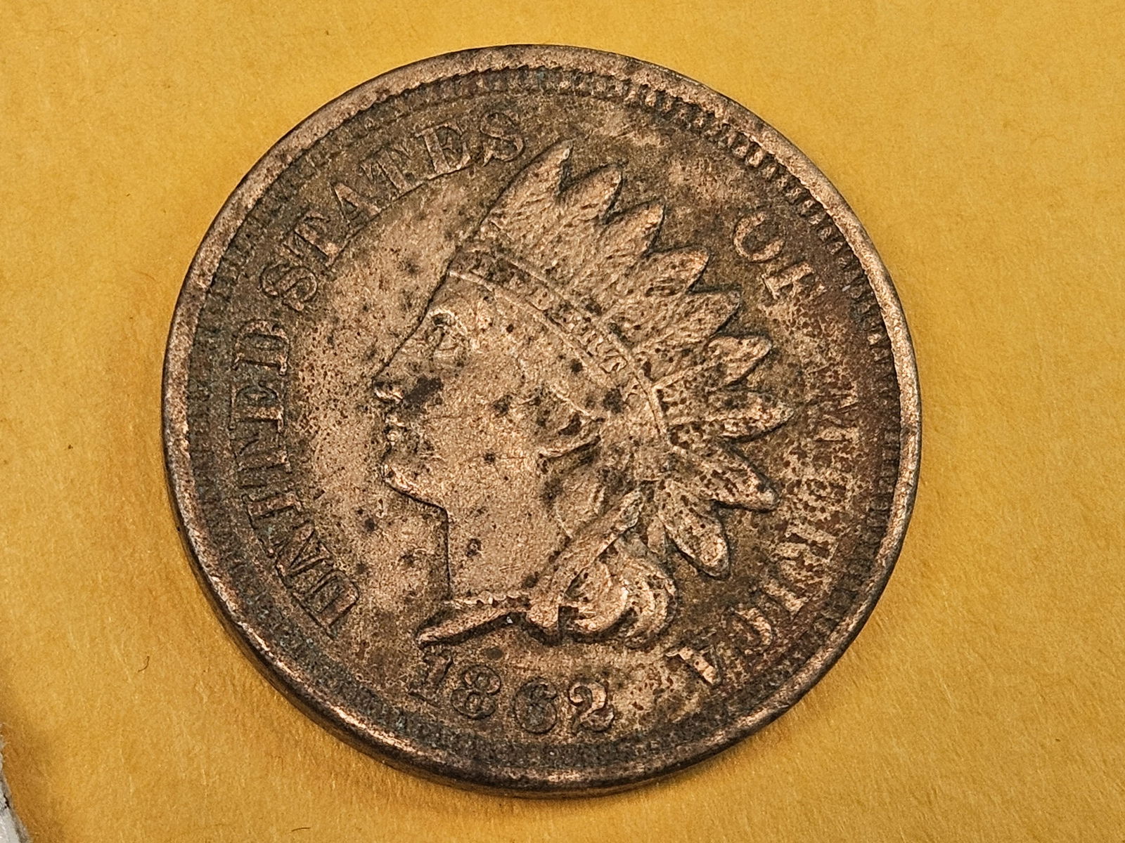 1862 Copper-Nickel Indian Cent in Extra Fine - details (1 of 6)