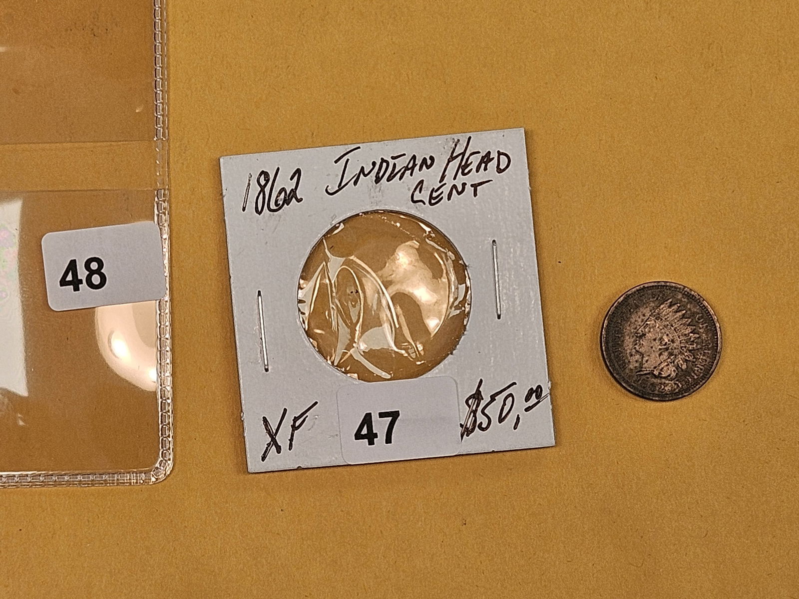 1862 Copper-Nickel Indian Cent in Extra Fine - details - 2