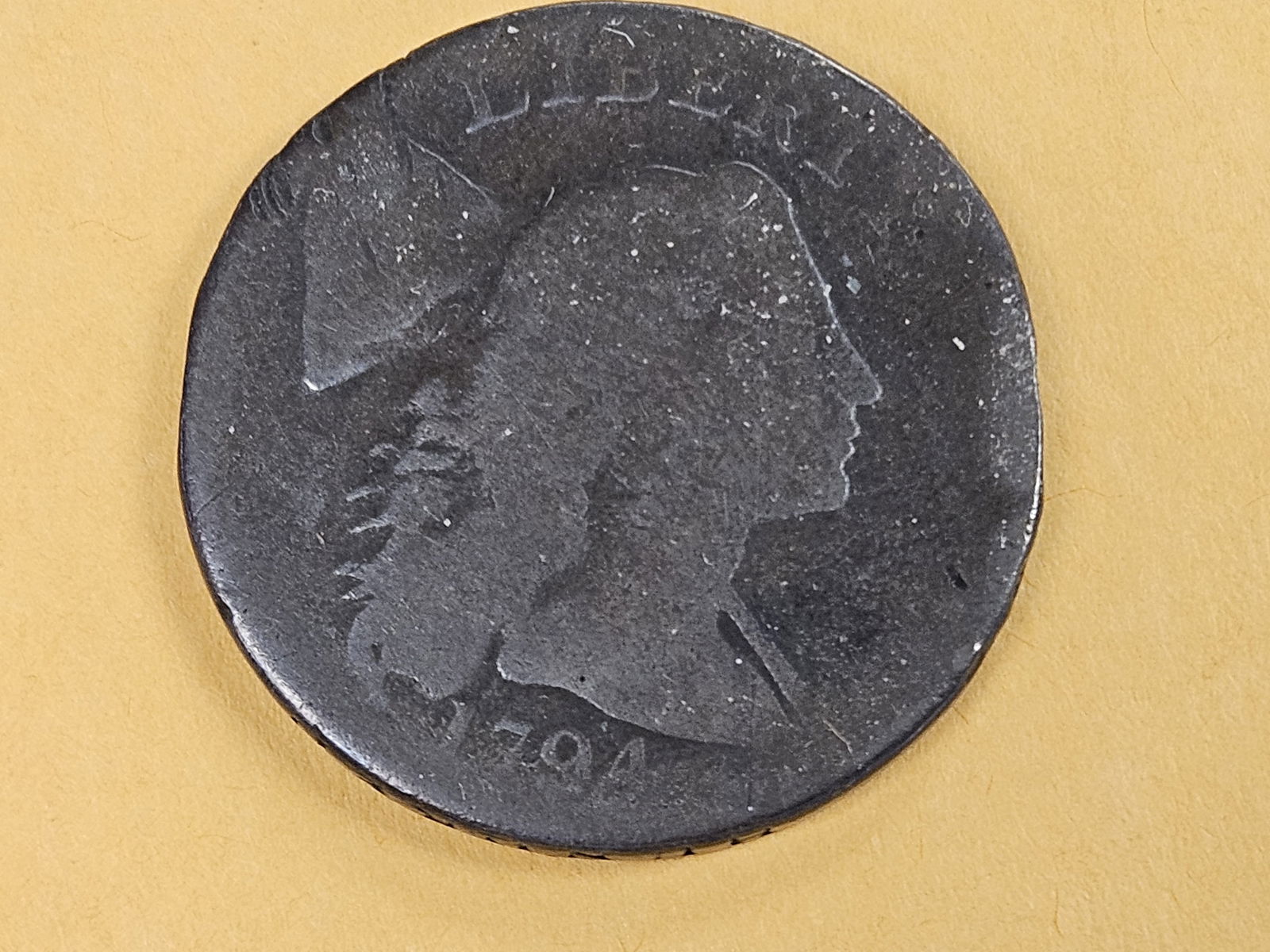 ** Scarce ** 1794 Liberty Cap Large Cent (1 of 6)