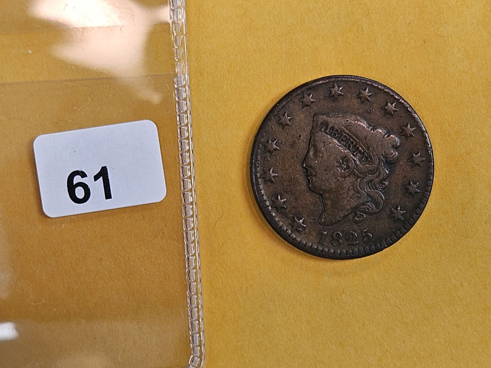 1825 Coronet Head Large Cent - 2
