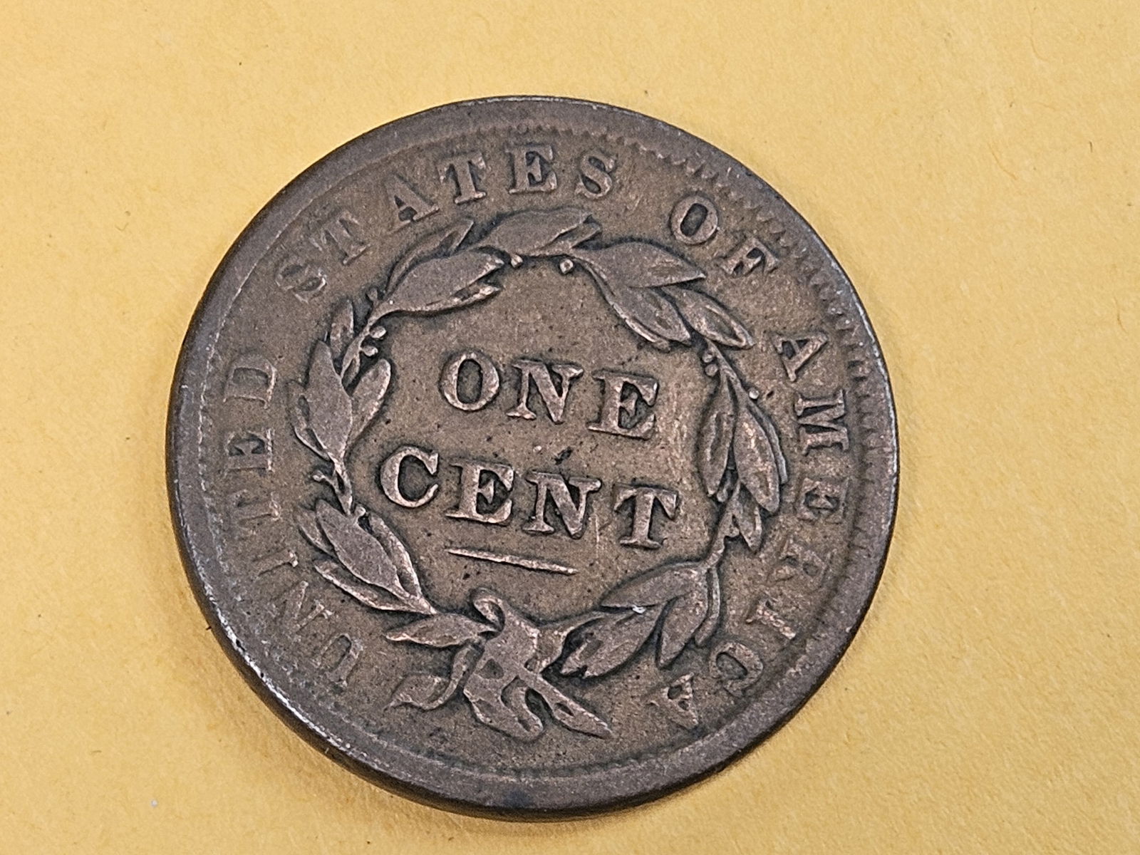 1838 Beaded Cord Large Cent - 3