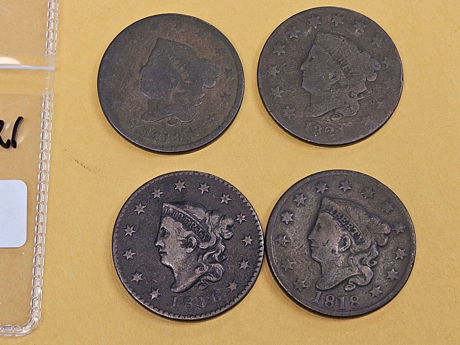 Four Coronet Head Large cents in Good to Fine (1 of 4)