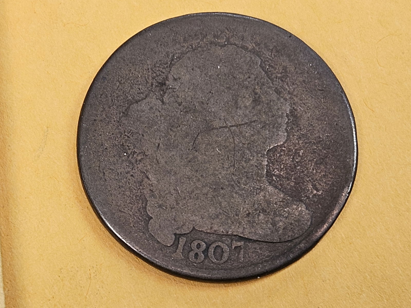 1807 Draped Bust Large cent in About Good plus (1 of 5)